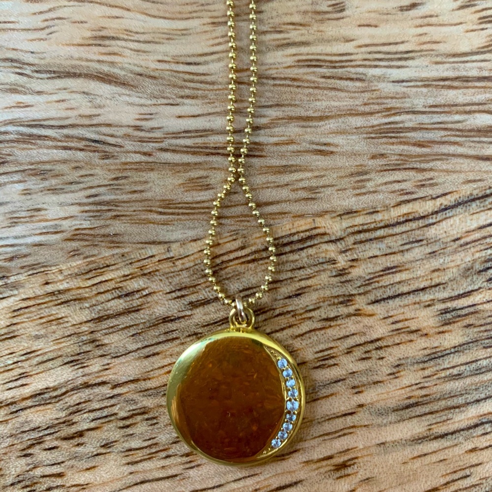 Natalie B. Jewelry Waxing Crescent Moon Necklace